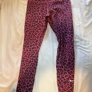 Nike women’s red Leopard Leggings